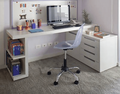 Mesa em L para Home Office