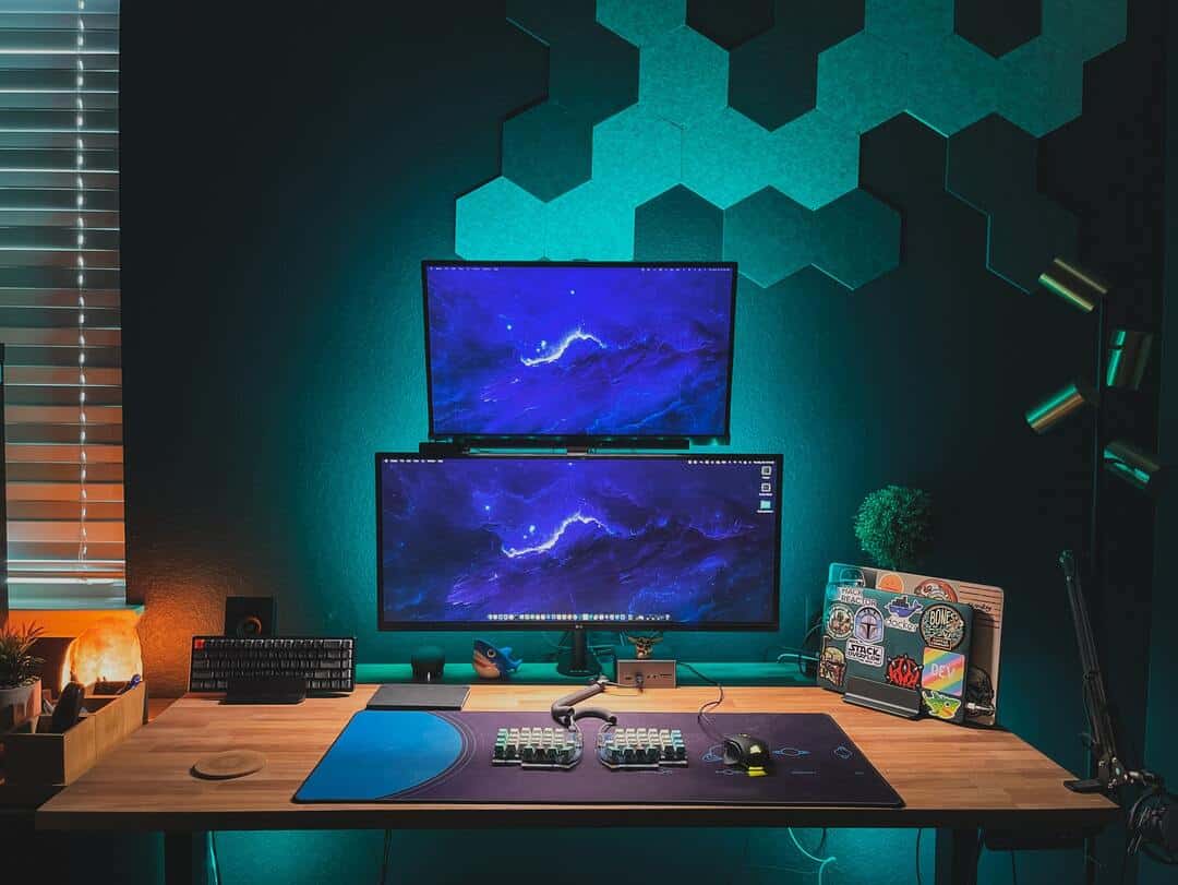 Revestimentos de parede setup gamer