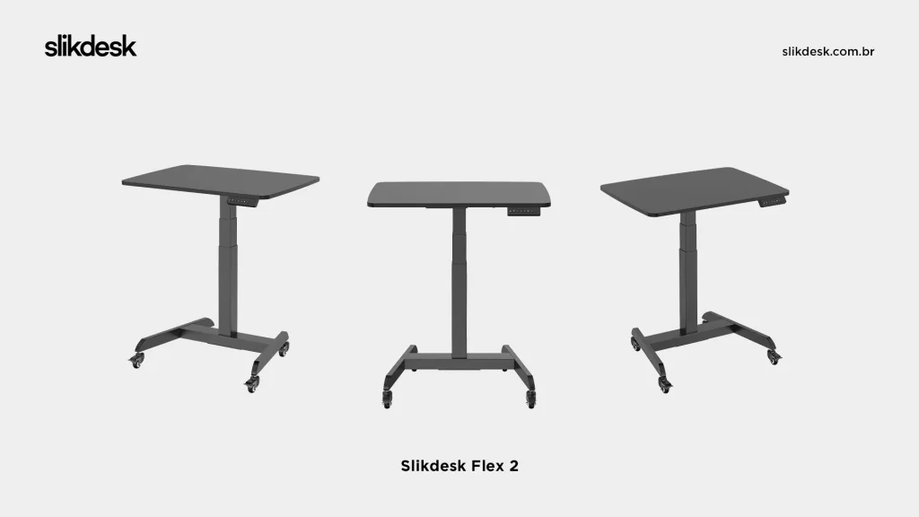 Mesa com regulagem de altura elétrica Slikdesk Flex 2